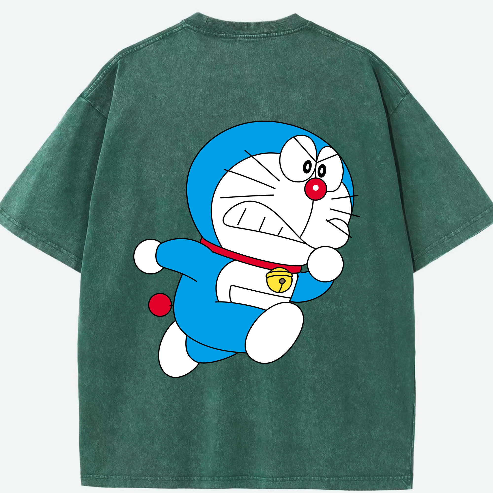 （画像用） ドラえもん Doraemon 綿100% ヴィンテージ風 半袖Tシャツ（背面プリント）